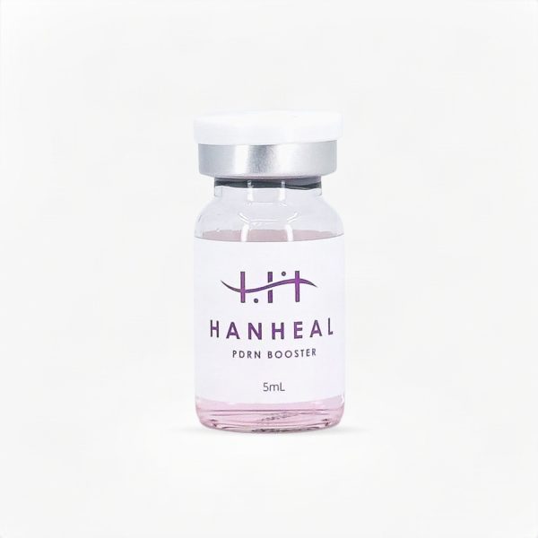 Close up of Hanheal PDRN vial containing 5ml of high concentration salmon DNA essence for skin repair
