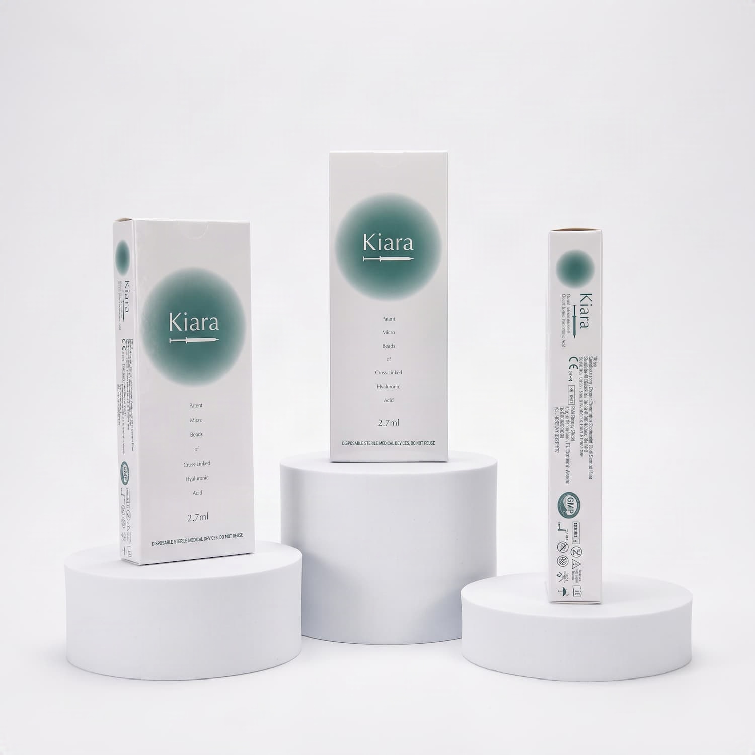 Kiara Skin Booster, CE marked cross-linked hyaluronic acid bio-remodeller, 1 x 2.7ml pre-filled syringe